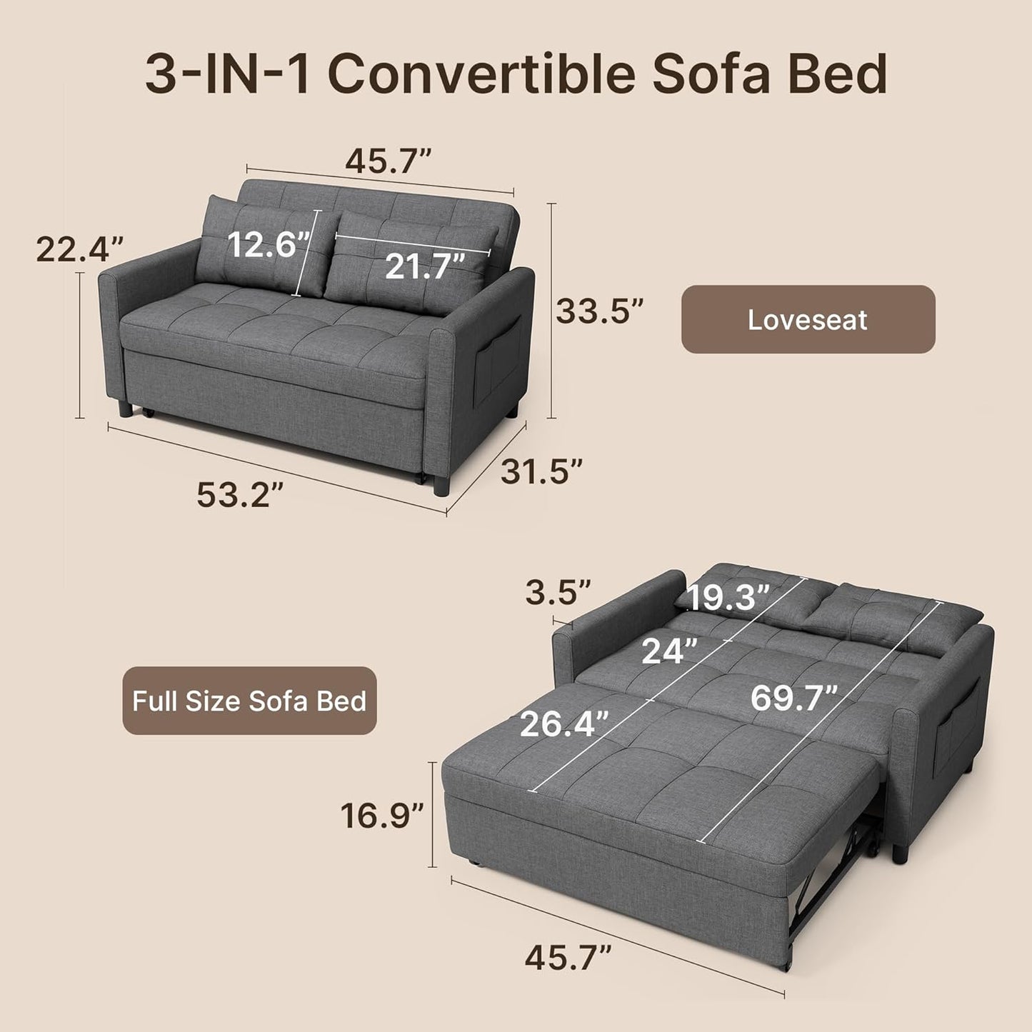 Convertible Sofa Bed