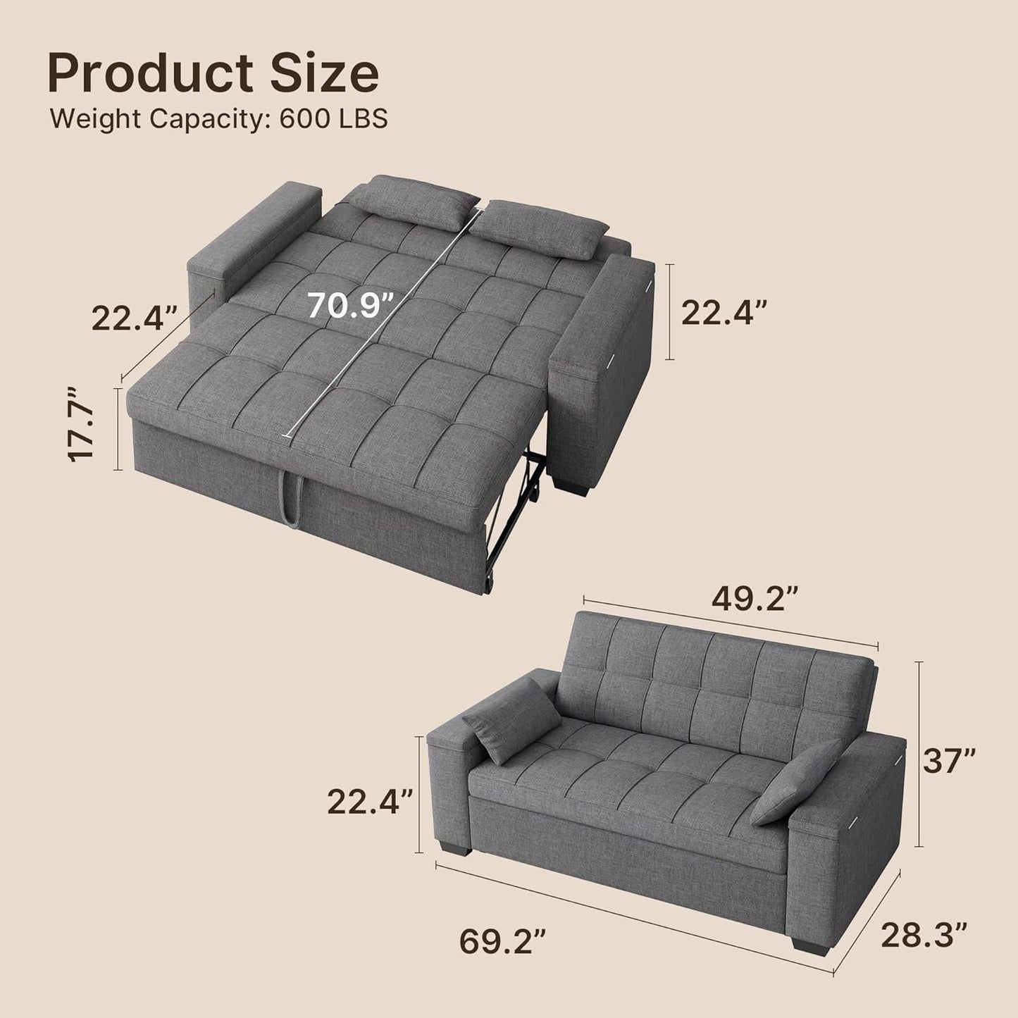 Convertible Sofa Bed