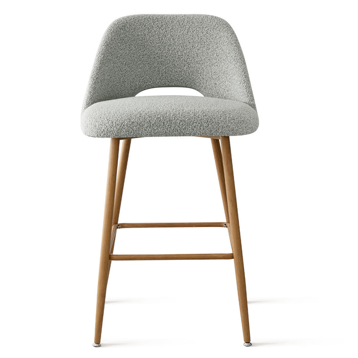 Boucle Upholstered Counter Stool