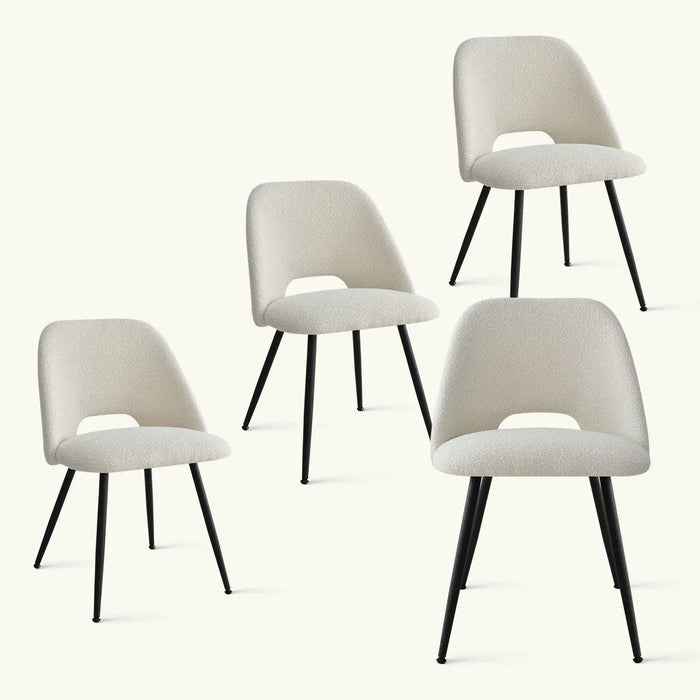 Modern Upholstered Boucle Dining Chair