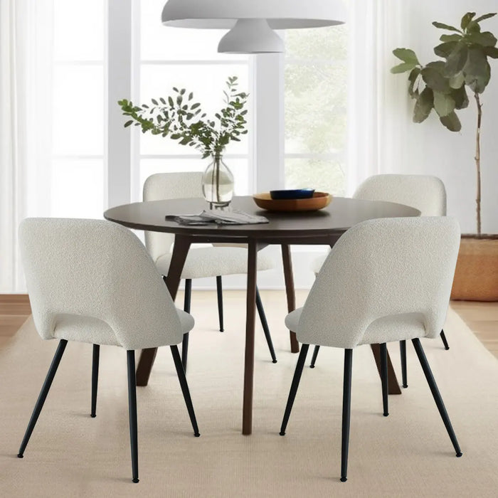 Modern Upholstered Boucle Dining Chair