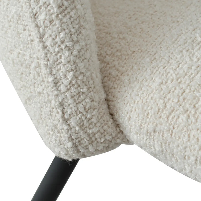 Modern Upholstered Boucle Dining Chair