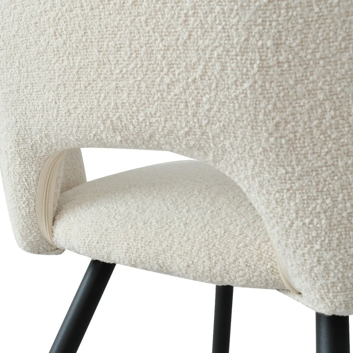 Modern Upholstered Boucle Dining Chair
