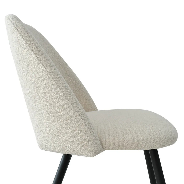 Modern Upholstered Boucle Dining Chair