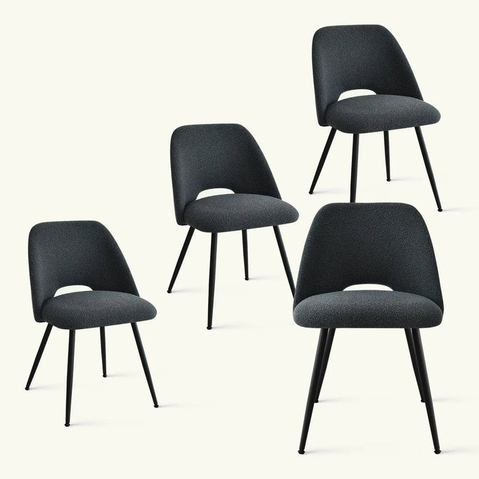 Modern Upholstered Boucle Dining Chair