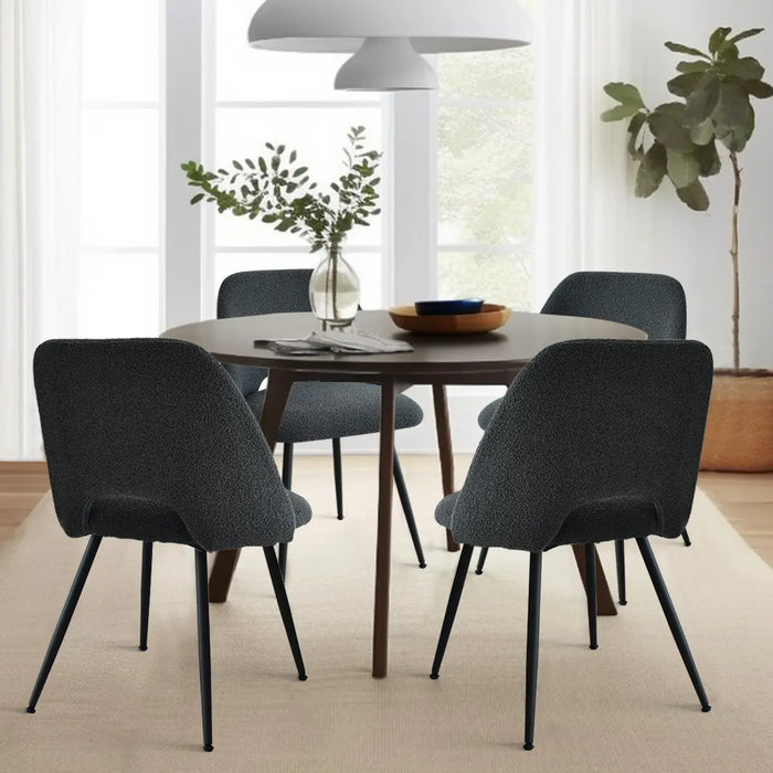 Modern Upholstered Boucle Dining Chair