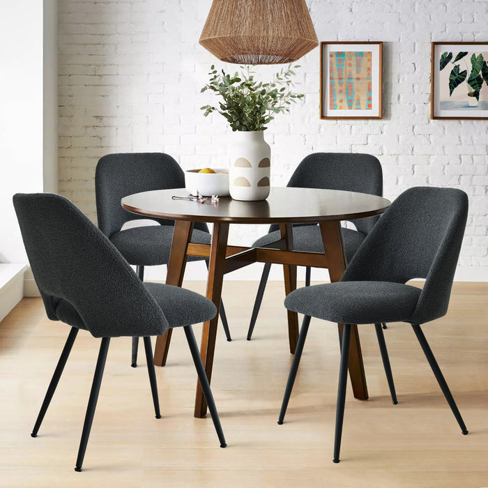 Modern Upholstered Boucle Dining Chair