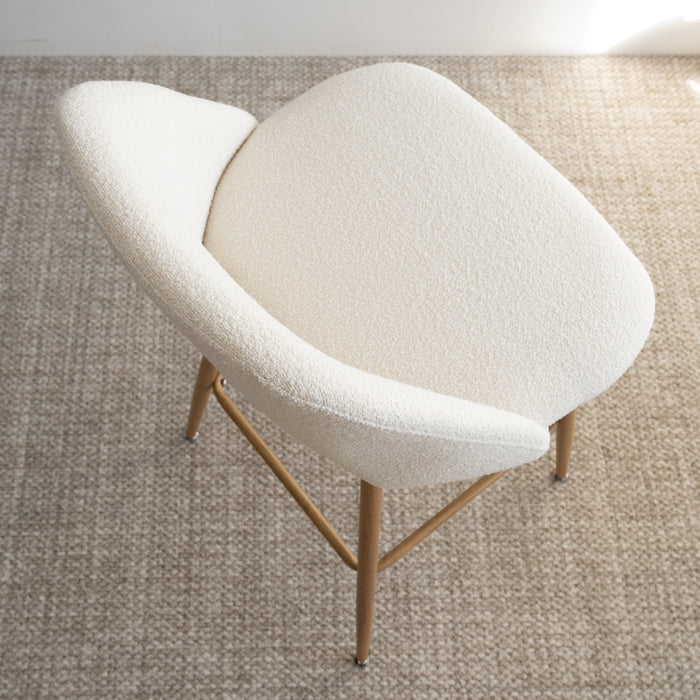 Boucle Upholstered Counter Stool