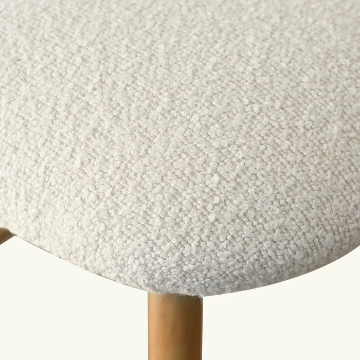Boucle Upholstered Counter Stool