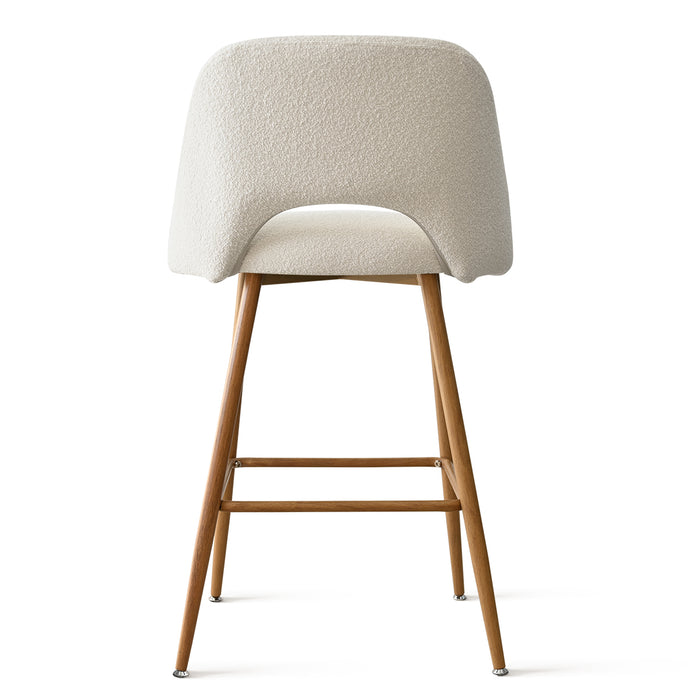 Boucle Upholstered Counter Stool