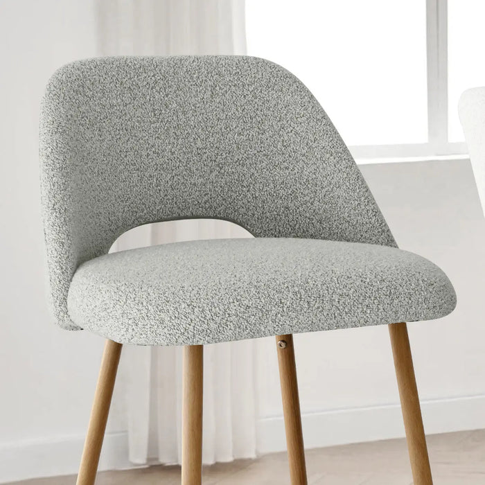 Boucle Upholstered Counter Stool