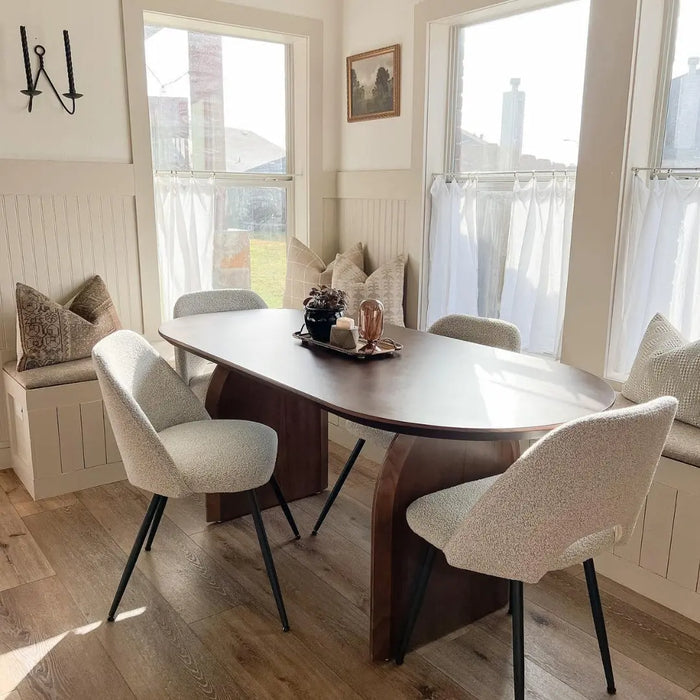 Modern Upholstered Boucle Dining Chair