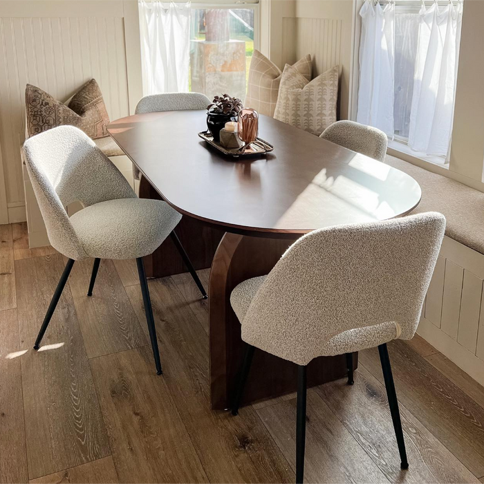 Modern Upholstered Boucle Dining Chair
