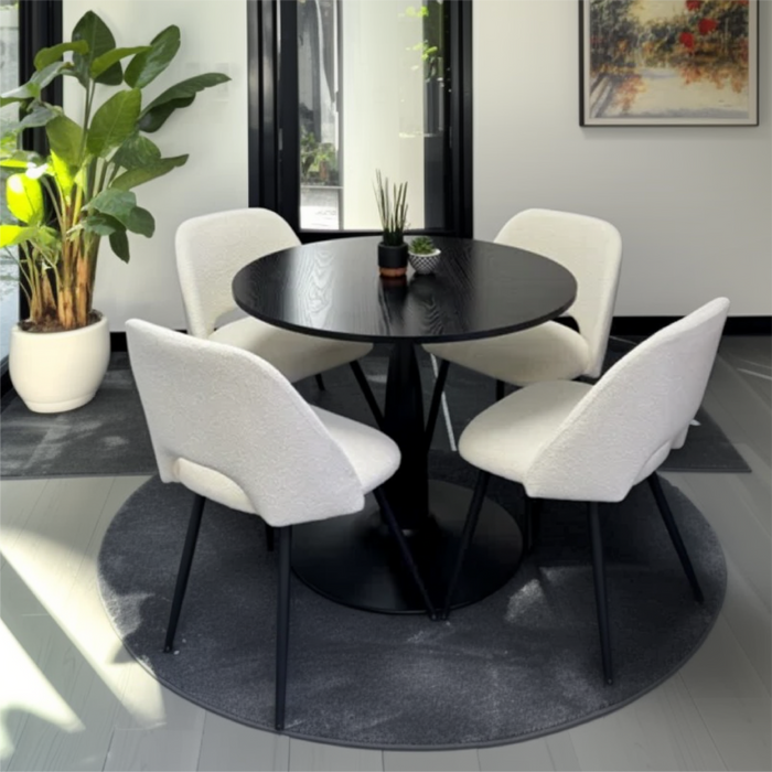 Modern Upholstered Boucle Dining Chair
